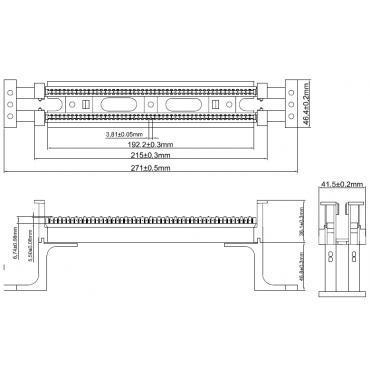 Кросс-панель 50-ти парный 110 блок Hyperline 110C-50P