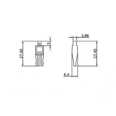 Вставка размыкающая на 1 пару Hyperline KR-BREAKER