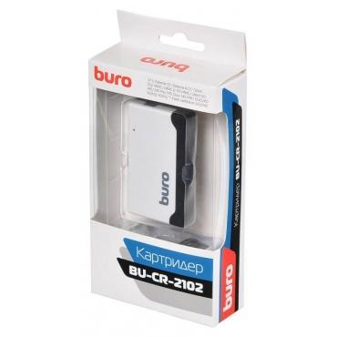 Карт-ридер Buro BU-CR-2102 белый USB 2.0