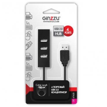 Концентратор(HUB)  4-USB Ginzzu GR-474UB, 1.1m cable