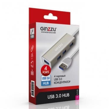 Концентратор(HUB)  4-USB Ginzzu GR-517UB, 4xUSB 3.0