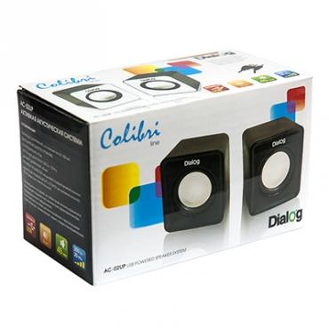 Колонки Dialog AC-02UP BLACK Colibri 2.0, 6 Вт RMS