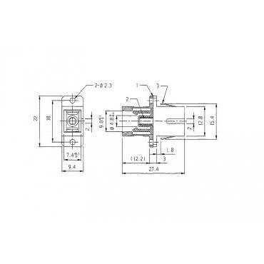 Соединитель проходной Hyperline SC-SC-SM, simplex