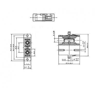 Проходной адаптер SC-SC SM,  Adp SC-SC SM duplex