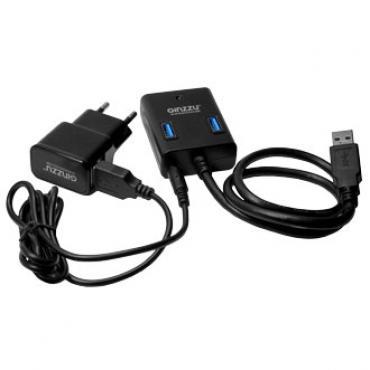 Концентратор(HUB)  4-USB Ginzzu GR-384UAB, 4xUSB 3.0