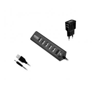 Концентратор(HUB)  7-USB Ginzzu GR-315UAB, 7 port(1xUSB3.0+6xUSB2.0