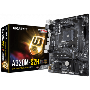 Материнская плата Gigabyte GA-A320M-S2H [AM4, AMD