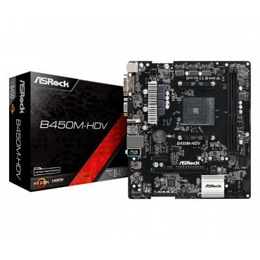 Материнская плата ASRock B450M-HDV R4.0 [AM4, AMD