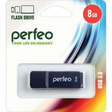 Флеш-диск  8Gb Perfeo C12 USB3.0, черный