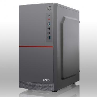 Корпус Minitower Ginzzu B190 2*USB 2.0,AU mATX черный