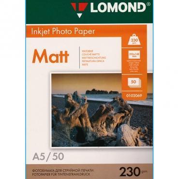 Бумага А5 Lomond Ink Jet 230г 50л Матовая (0102069