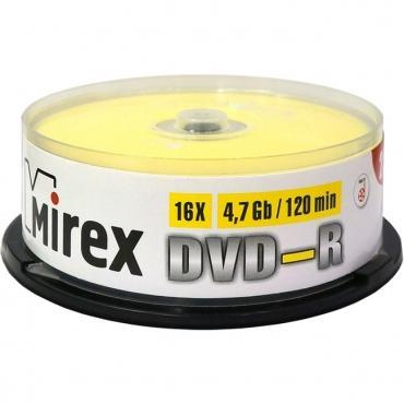 Диск DVD-R Mirex 4.7Gb 16х Cake Box (25шт