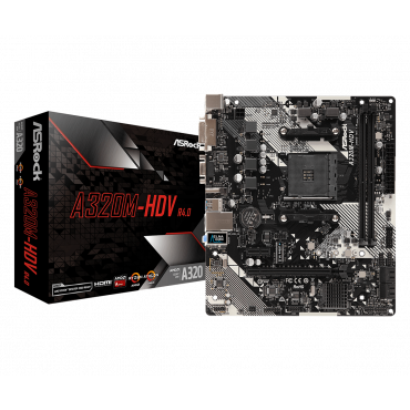 Материнская плата ASRock A320M-HDV R4.0 [AM4, AMD