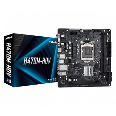 Материнская плата ASRock H470M-HDV [LGA1200, Intel