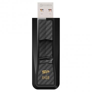 Флеш-диск 64Gb Silicon Power Blaze B50, USB 3.0, Черный