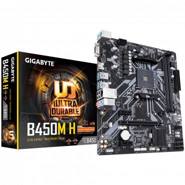 Материнская плата Gigabyte B450M H [AM4, AMD B450