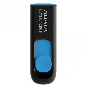 Флеш-диск 128Gb ADATA UV128, USB 3.0, черный/синий