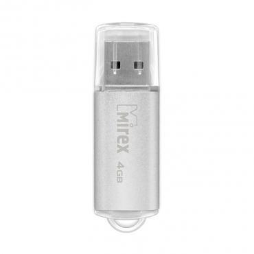 Флеш-диск  4Gb Mirex Unit, USB 2.0, серебро