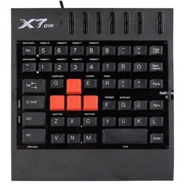 Игровой блок A4Tech X7-G100 черный [проводная, мембранная