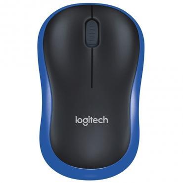 Мышь беспроводная Logitech M185 Blue голубая (910-002239