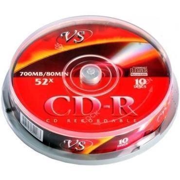 Диск CD-R VS 700Mb 80мин Cake box (10шт