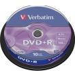 Диск DVD+R Verbatim 4.7Gb 16х Cake Box (10шт