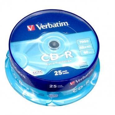 Диск CD-R Verbatim 700Mb 80мин Cake box (25шт