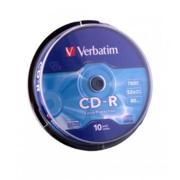 Диск CD-R Verbatim 700Mb 80мин Cake box (10шт